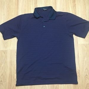 NIKE Golf Dri-Fit UV Shirt Dark Blue & Red Large